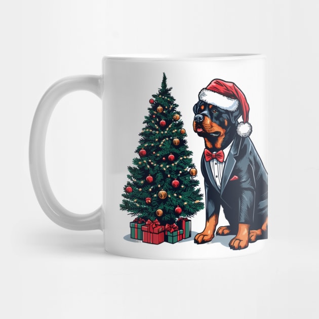 Rottweiler Dog Christmas by Graceful Designs